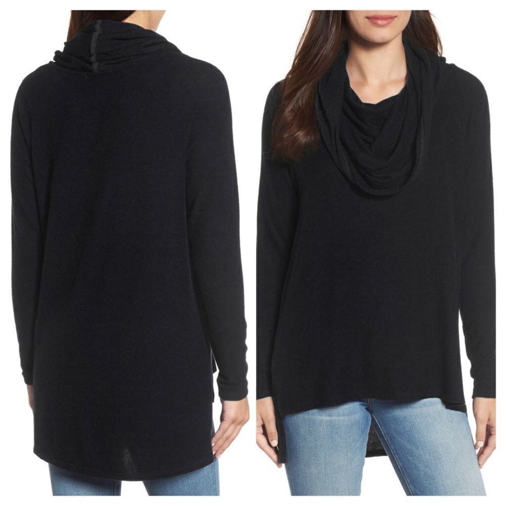 Gibson Convertible Neckline Cozy Fleece Tunic Size Medium